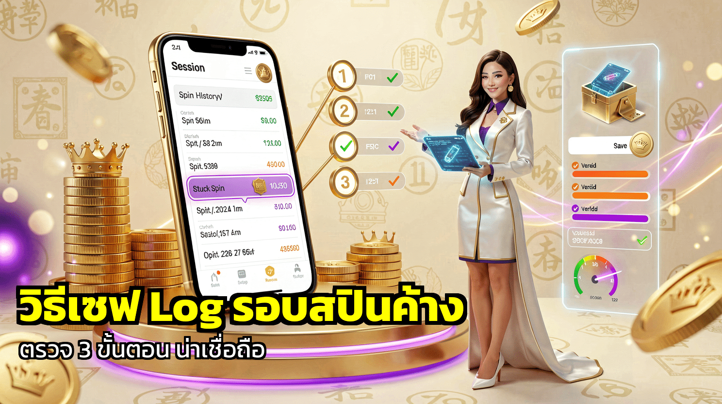 วิธีเซฟ Log รอบสปินค้าง
