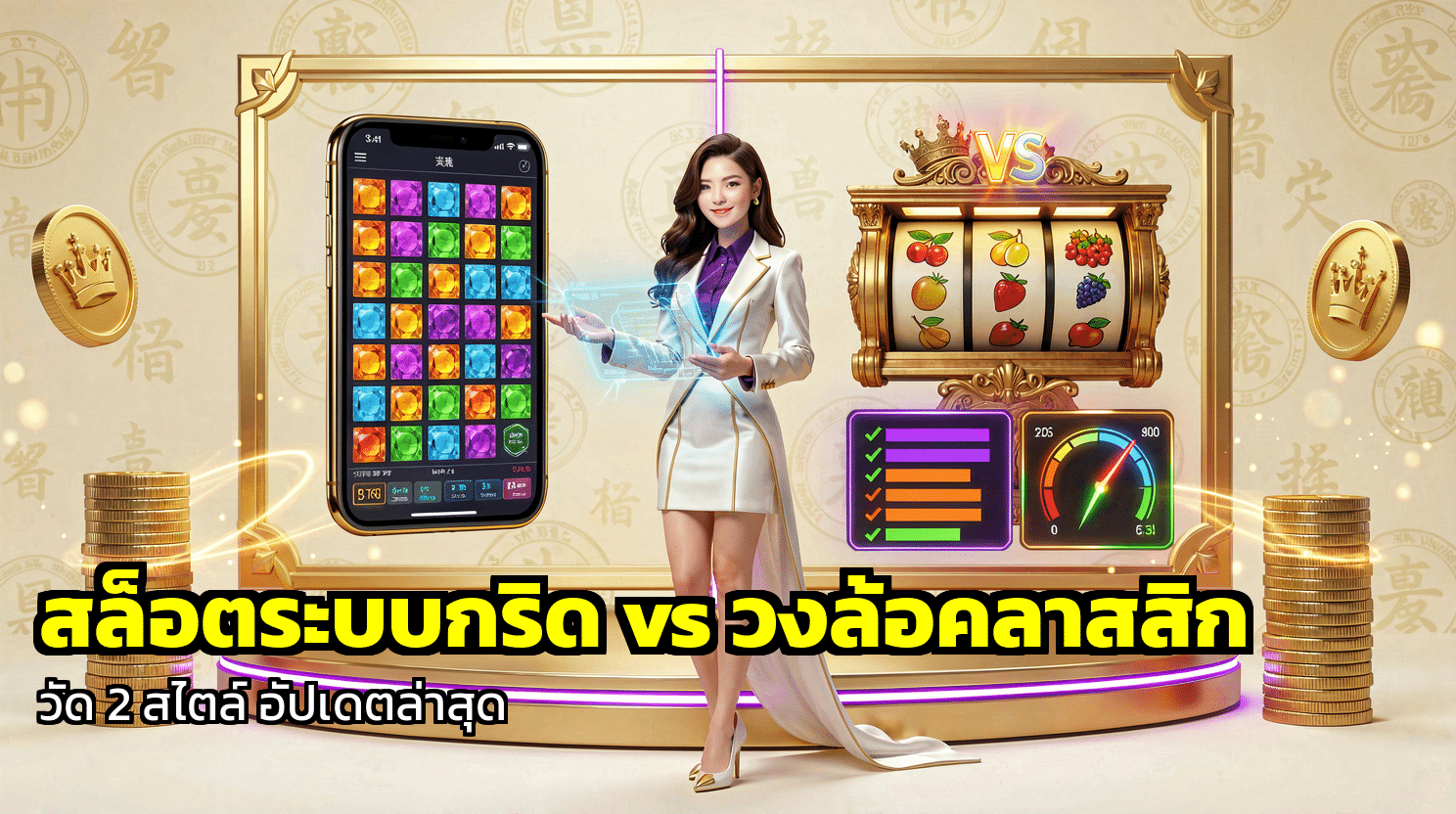 สล็อตระบบกริด vs วงล้อคลาสสิก